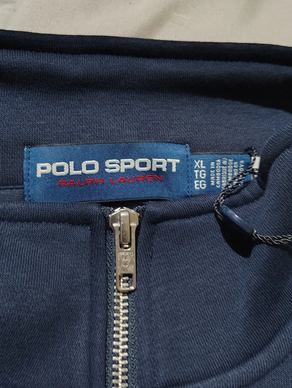 Ralph Lauren Polo Sport Navy Quarter-Zip with Flag Logo Size XL NWT